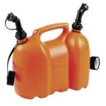Sans marque - bidon combiné 6l + 3l orange ? essence + huile avec becs verseurs Sans marque - bidon combiné 6l + 3l orange ? essence + huile avec becs verseurs