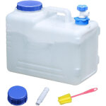 Bidon eau 15 l sans bpa avec robinet et bouchon pour camping voiture festival blanc transparent