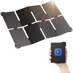 Bigblue - format de poche] 25w mini chargeur solaire portable, panneau solaire pliable avec 2 ports usb ...