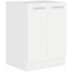 Atlas meuble bas 2 portes - dcor blanc - l60cm - vendu sans plan de travail