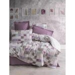 Bigbuy parure de lit rose 220x240 cm 2 pi�ces