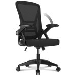 Bigzzia - fauteuil de bureau ergonomique fauteuil - avec accoudoir rabattable  90 - support lombaire ...