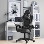 Bigzzia - fauteuil gamer chaise bureau roulette - m�canisme � bascule - gris