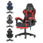 Bigzzia - fauteuil gamer ergonomique fauteuil de bureau - avec appui - tte, support lombaire et repose ...