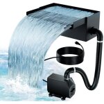Biling cascade pour �tang de jardin, 20 cm, en acier inoxydable, 40 w, 2500 l / h, pompe de bassin avec ...
