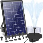 Biling fontaine solaire pour bassin de jardin, 7. 5w pompe � eau solaire ext�rieure avec 3600 mah batterie, ...