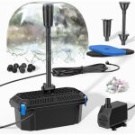 Biling kit complet de filtre de bassin avec pompe 2400 l / h - pompe de bassin avec filtre transparent ...