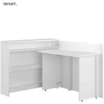 Bim furniture - lenart work concept cw - 01p bureau extensible avec tagres - ct droit - plateau 100 ...