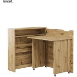 Bim furniture - lenart work concept slim cw - 02p bureau extensible avec tagres - ct droit - plateau ...