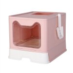 Bac litire chat ferme rose: xxl maison de toilette pour chats anti odeur caisse litire grande taille ...