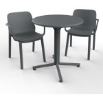 Garbar bini - one fauteuil - table int�rieur, ext�rieur set 2 + 1 gris fonc�