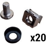 Kit de visserie, pour coffret et baie 19' (20 pièces) Kit de visserie, pour coffret et baie 19' (20 pièces)