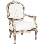 Fauteuil lit baroque 73x50x51 cm chaise louis xvi style franais fauteuil de chambre tapiss fauteuil ...
