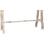 Pied de table de jardin structure en fer et fonte massif, idale pour l'intrieur et l'extrieur plateaux ...