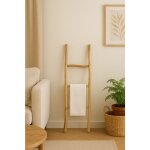 Porte - serviettes �chelle en bois moderne salle de bain au sol mur d�coratif porte - serviettes �chelle ...
