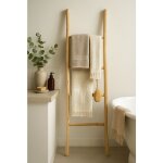 Porte - serviettes �chelle en bois moderne salle de bain au sol mur d�coratif porte - serviettes �chelle ...