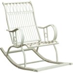 Balancelle en fer fauteuil  bascule avec accoudoirs fauteuil de jardin chaise longue en mtal chaise ...