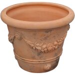 Biscottini - vase rond en terre cuite 80x68 vase d'extrieur pot de jardin faite  la main jardinire ...