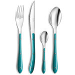 Bistro 1 - 2 - 3 bleu canard - m�nag�re 24 pi�ces