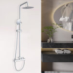 Biubiubath - colonne de douche thermostatique ensemble de douche pommeau de douche rond mince systme ...