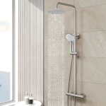 Colonne de douche thermostatique de salle de bain , robinet de douche thermostatique en laiton, grand ...