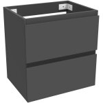 Biubiubath ensemble de meuble salle de bain anthracite 50cm, suspendu avec 2 tiroirs, sans compter vasque ...