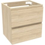 Biubiubath ensemble de meuble salle de bain ch�ne 50cm, suspendu avec 2 tiroirs, sans compter vasque
