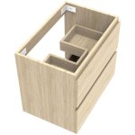 Biubiubath ensemble de meuble salle de bain de rangement + deux tiroirs, 60 x 38. 5 x 52 cm, ch�ne?sans ...