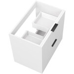 Biubiubath meuble de salle de bain suspendu 60 cm blanc + 2 tiroirs, avec poign�es - sans compter vasque ...