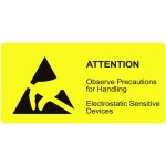 Bjz logo antistatique (esd) 1500 pc(s) jaune (l x l) 74 mm x 37 mm autocollant r051752