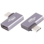 Adaptateur usb - c �, 4. 0, angle 90� gauche / droite, pro adaptateur / prolongateur coud� 10080135 bkl ...