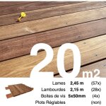 Terrasseenbois. fr - kit terrasse bois exotique cumaru pour 20 m² ? lames 2, 45 m, lambourdes 2, 15 m ... Terrasseenbois. fr - kit terrasse bois exotique cumaru pour 20 m² ? lames 2, 45 m, lambourdes 2, 15 m ...