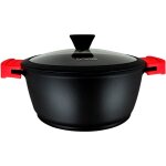 Black titanium faitout induction antiadhésif titane 16cm, fonte d'aluminium sans pfoa couvercle noir ... Black titanium faitout induction antiadhésif titane 16cm, fonte d'aluminium sans pfoa couvercle noir ...