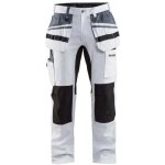 Blaklader - pantalon de travail peintre 100% coton stretch blanc / noir 58