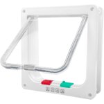 Blanc abs acrylique chatiere pour chat, chati�res pour chien int�rieure, porte chats baie vitr�e coulissante, ...