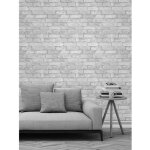 Blanc et argent brique rustique effet papier peint - windsor rev�tements muraux fd41488