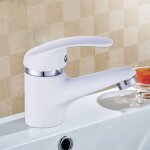 Gojoy - blanc bassin robinet robinet salle de bains vier mitigeur, une poigne, un trou