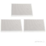 (blanc)brique r�fractaire 3 pi�ces - c�ramique - 13, 6x9, 7x1, 2 cm - blanc