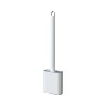 Blanc brosse wc silicone plate - brosse toilette et supports, anti - goutte, antibactrienne, balayette ...