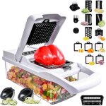 (blanc) coupe - l�gumes multifonction, mandoline de cuisine 22 en 1, coupe - l�gumes manuel, coupe - ...