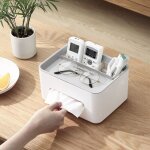 (blanc, gris)vvikizy couvercle de bo�te � mouchoirs multifonctionnel couvercle de bo�te � mouchoirs meuble ...