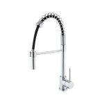 Blanc habitat - mitigeur d'�vier haut avec ressort et douchette amovible.