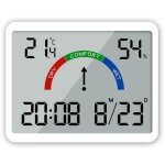 (blanc)horloge �lectronique - blanc - lcd - r�veil num�rique - temp�rature et humidit� - montage mural ...