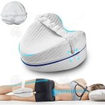 (blanc)inn oreiller de jambe genou orthop�dique genou ergonomique avec mousse � m�moire pour soulager ...