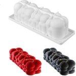 (blanc)moule silicone g�teau forme b�che de no�l nuage boule , p�tisserie 3d anti adh�rent, moule � manqu� ...