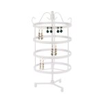 Blanc porte - bijoux, porte - boucles d'oreille 4 tages - ccykxa
