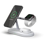 Blanche - support de chargeur magn�tique sans fil 3 en 1, station de charge rapide pour apple watch 6 ...