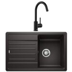 Blanco - pack �vier + mitigeur legra 45s noir + mida noir mat 527917