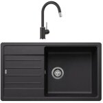 Blanco - pack �vier + mitigeur legra xl 6s + mida - s noir mat 527918