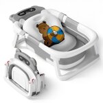Bleosan - baignoire pliable bb pour nouveau - n avec coussin doux thermomtre cadeau de naissance ...